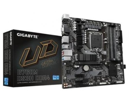 PLACA BASE GIGABYTE B760M DS3H DDR4 1700 MATX 4XDDR4